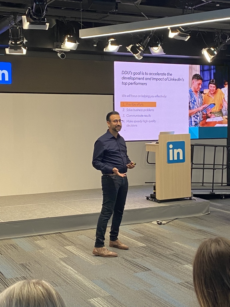 Ramy Ballout speaking at LinkedIn